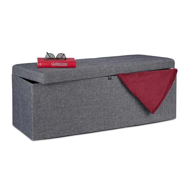 Panca Contenitore Colorado: Eleganza e Funzionalità in Diverse Dimensioni, 60CM / GRIGIO SCURO Panca Contenitore Colorado: Eleganza e Funzionalità in Diverse Dimensioni, 60CM / GRIGIO SCURO
