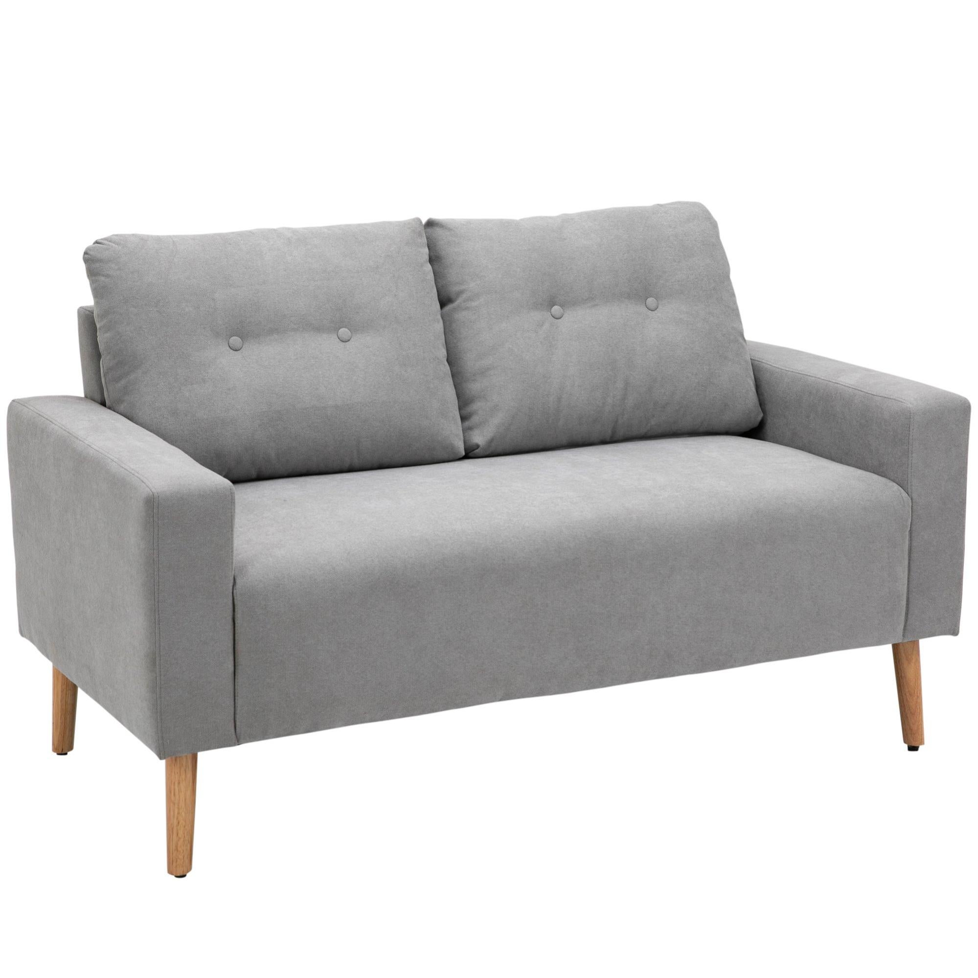 HOMCOM Divano Letto 3 Posti e Chaise Longue Contenitore in Tessuto Grigio