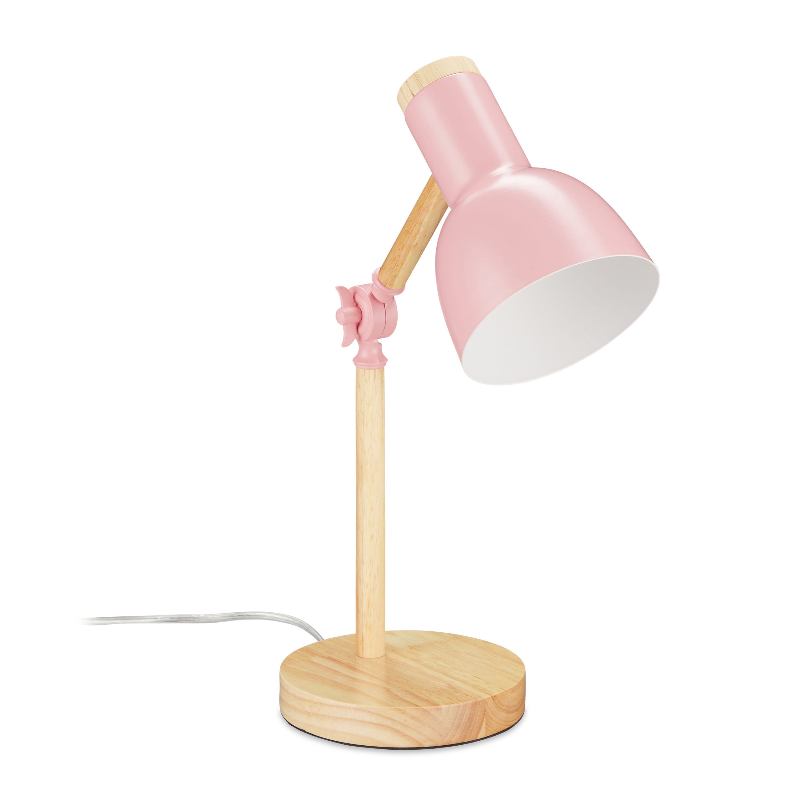 Lampe de bureau bois et métal - rose, Linge de maison et décoration