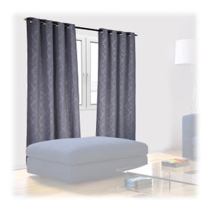 Relaxdays Tende, Set Doppio, HxL 245x135 cm, Oscuranti & Opache, Camera da  Letto & Salotto, Stoffa con Anelli, Grigie