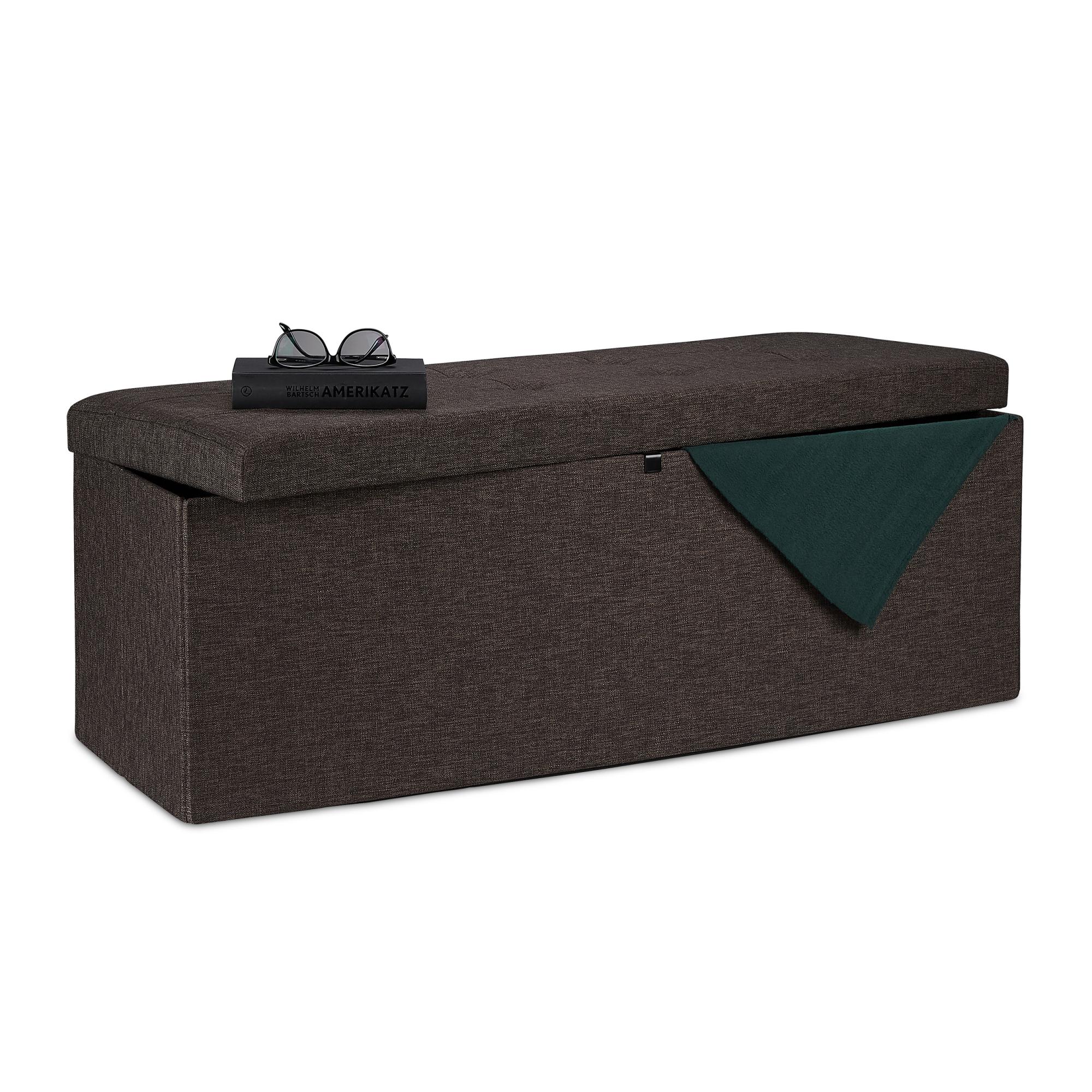 Relaxdays Pouf Poire XXL Aspect Cuir – Remplissage Mousse, 2 Poches Latérales, Confort Géant – Marron Foncé Adulte