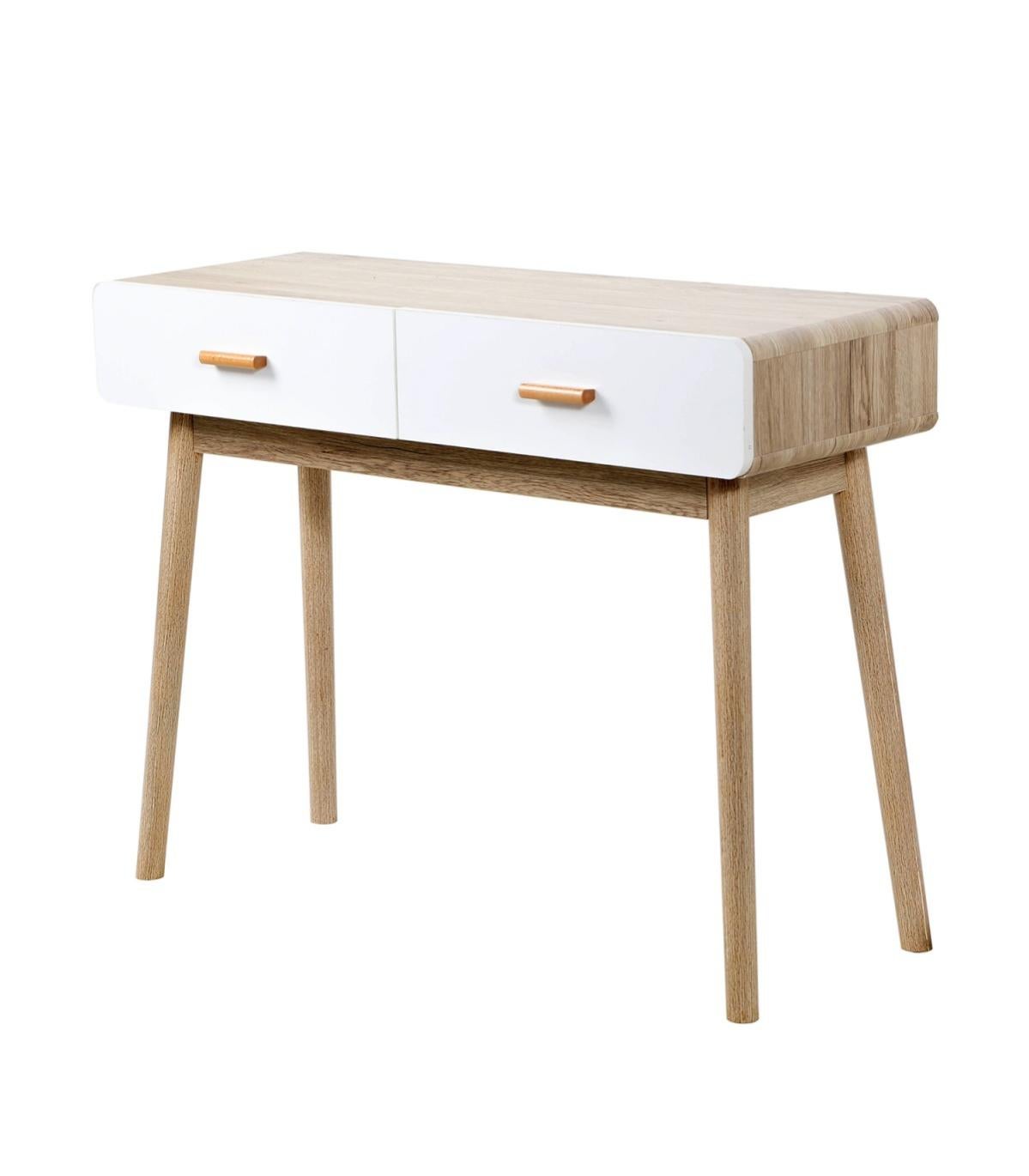 Console In Legno E Metallo 2 Cassetti + 1 Ripiano: Stile Industriale, L100 Cm, Per Ingresso E Salotto - 3