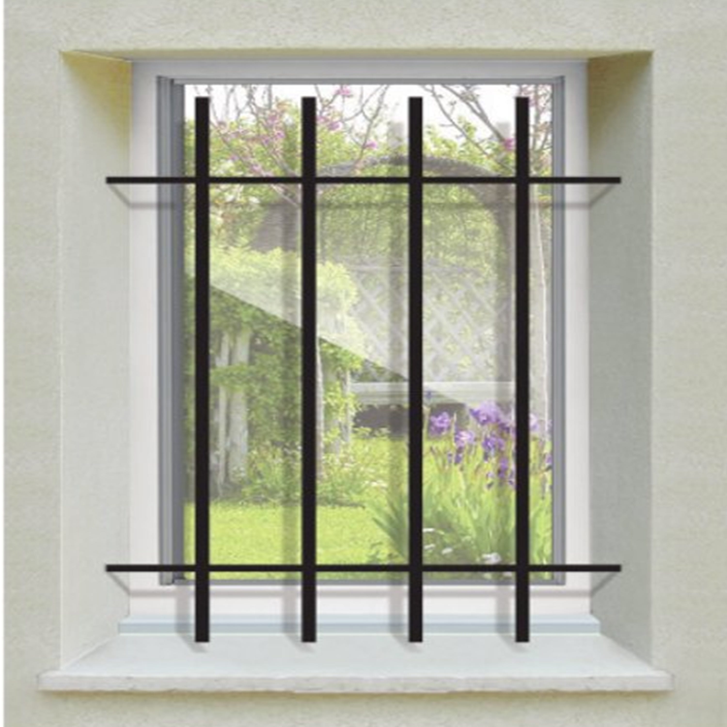 Grata di sicurezza Retro per finestra H = 125 cm x L = 160 cm (dimensione  del telaio)