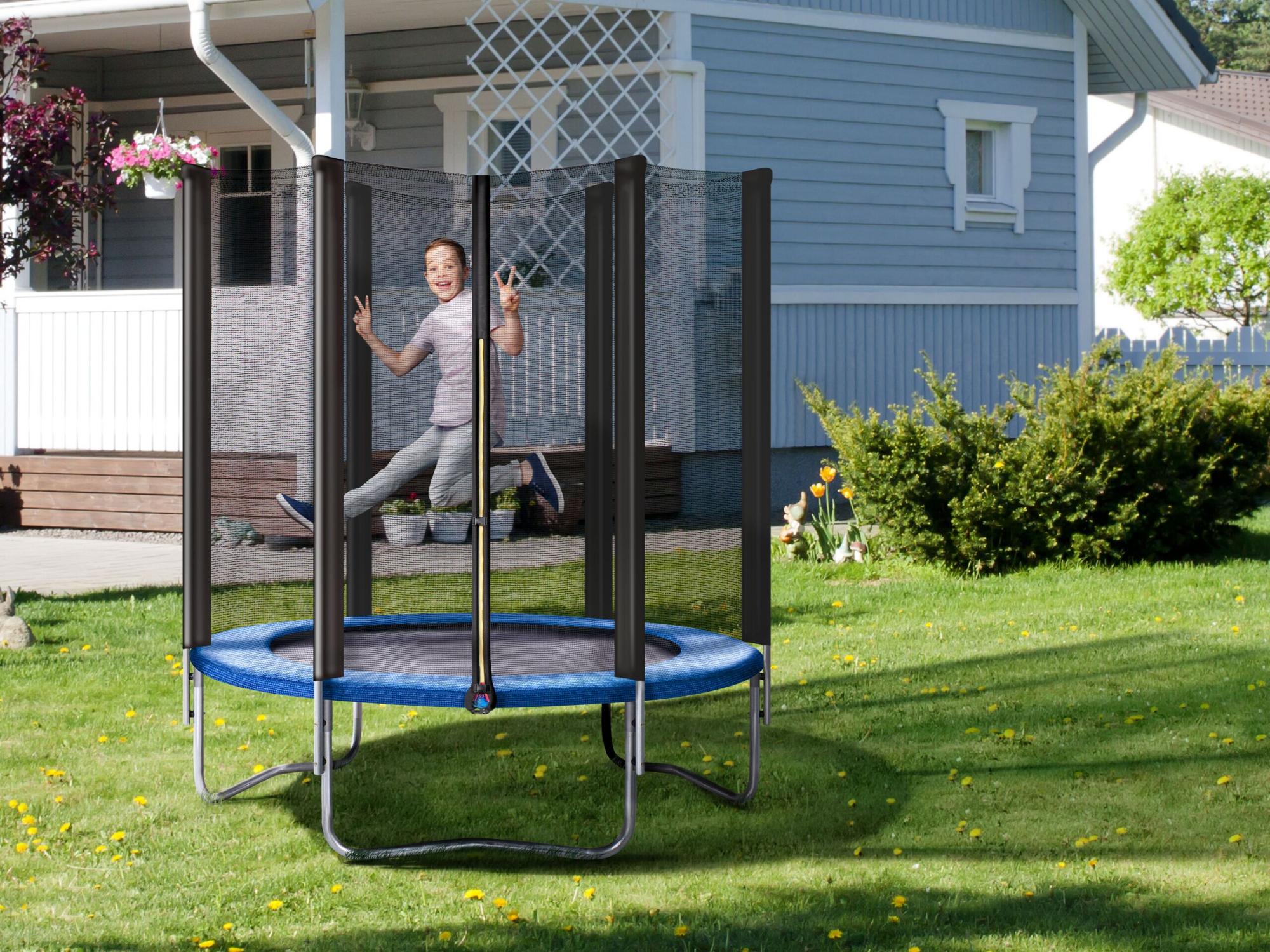 Set da 4 Accessori da Trampolino, Tappeto Elastico, Rete di Sicurezza