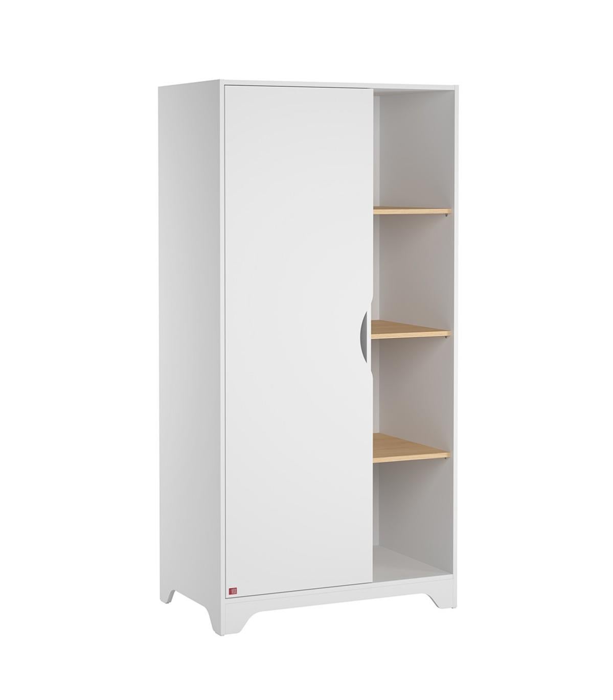 Armoire 1 Porte avec 2 Penderies et 3 Étagères Ouvertes L88.5cm Leaf Leroy Merlin