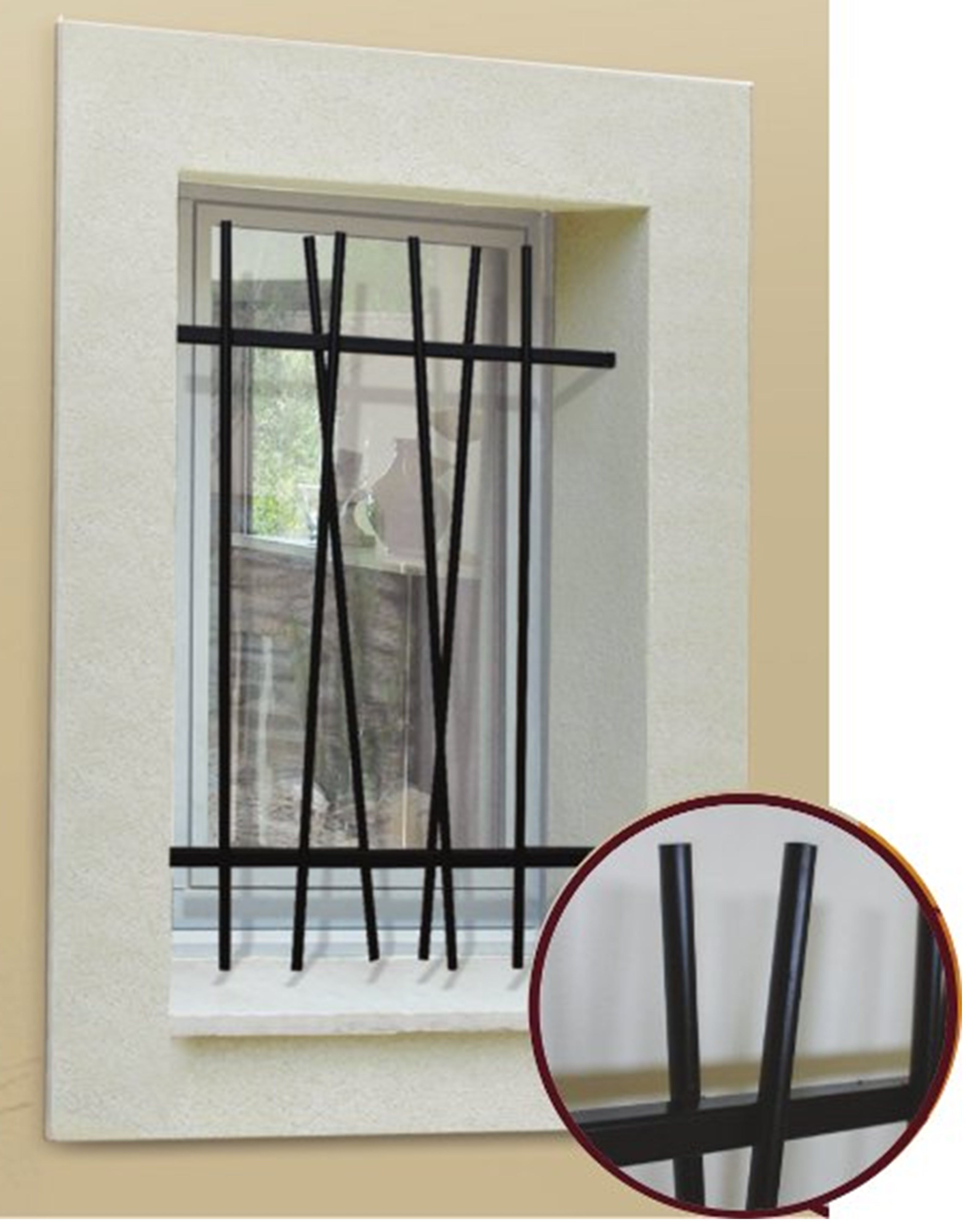 Reja de seguridad savane para ventana h = 75 cm x w = 40 cm (dimensión marco)