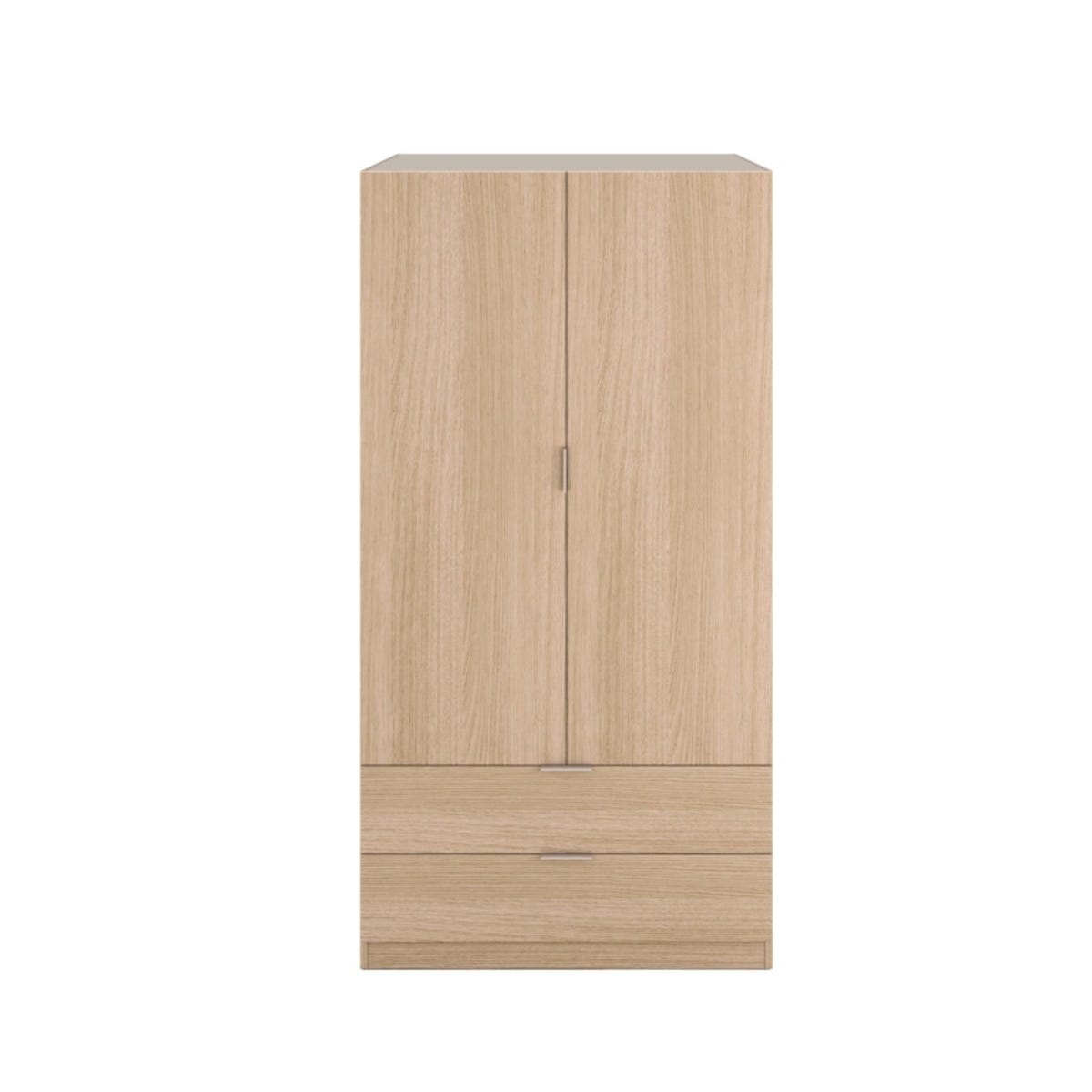 Armario de 2 puertas corredizas, acabado efecto madera, 180 cm