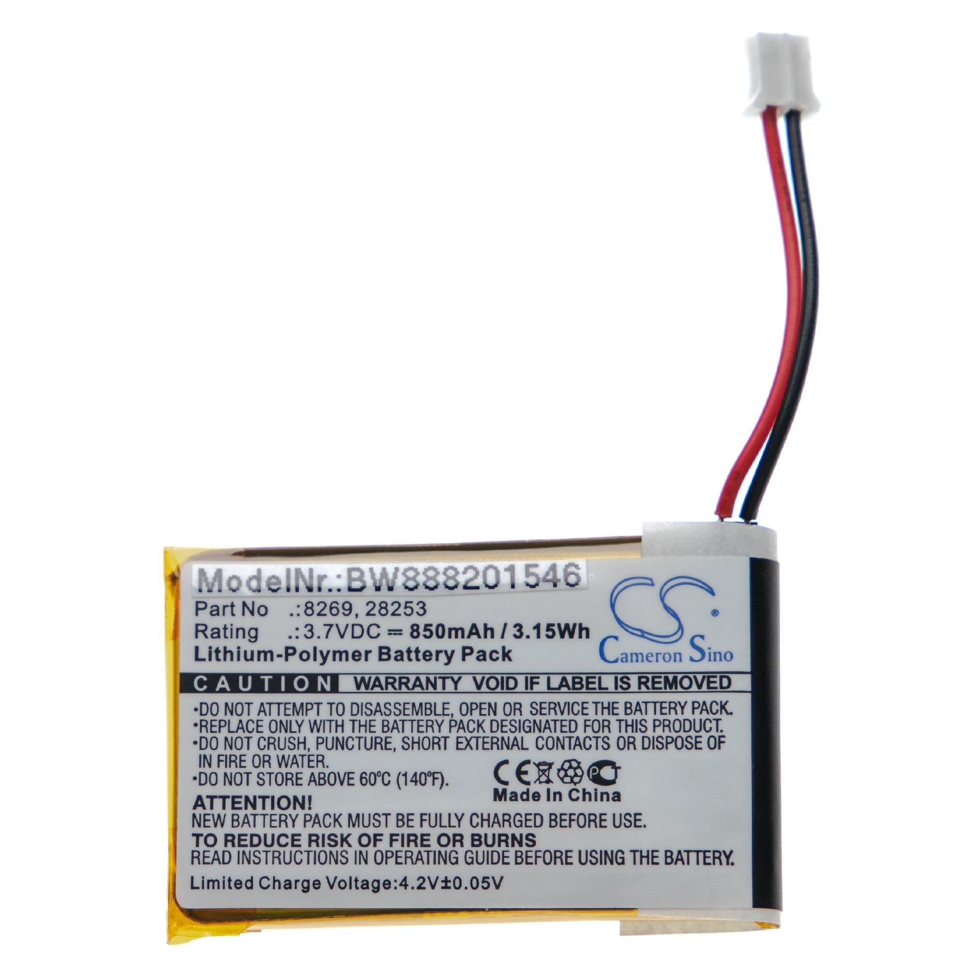 CS-SGX800SL Batteria 850mAh Li-Polymer Per SkyGolf SkyCaddie Aire, Aire 2, II, X8F - Sostituisce H503448 1S1P