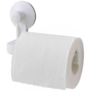 Dérouleur papier toilette WC à ventouse en bambou et métal - RETIF