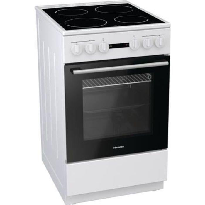 Hisense HE51011AW - Piano cottura in vetroceramica-4 fuochi - Forno  elettrico-68L- Classe energetica A - L50XH85 - Bianco | Leroy Merlin