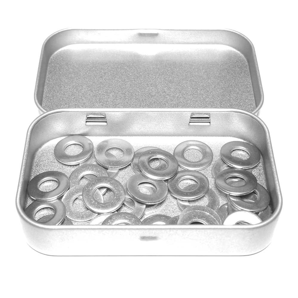Rondelles Metal Inox M6 : Boite 30 Pcs Plate Moyenne Acier Inoxydable A2 | Usage Interieur et Exterieur | Dimension : (6,4mm x 14mm x 1,2mm) - 2