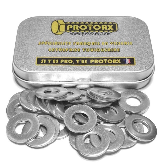 Rondelles Metal Inox M8 : Boite 30 Pcs Plate Moyenne Acier Inoxydable A2 | Usage Interieur et Exterieur | Dimension : (8,4mm x 18mm x 1,5mm)