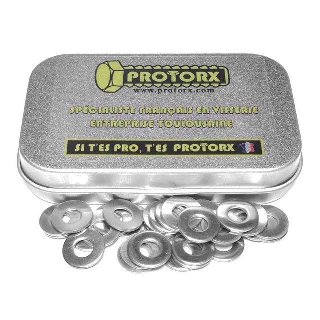 Rondelles Metal Inox M5 : Boite 30 Pcs Plate Moyenne Acier Inoxydable A2 | Usage Interieur et Exterieur | Dimension : (5,3mm x 12mm x 1mm)