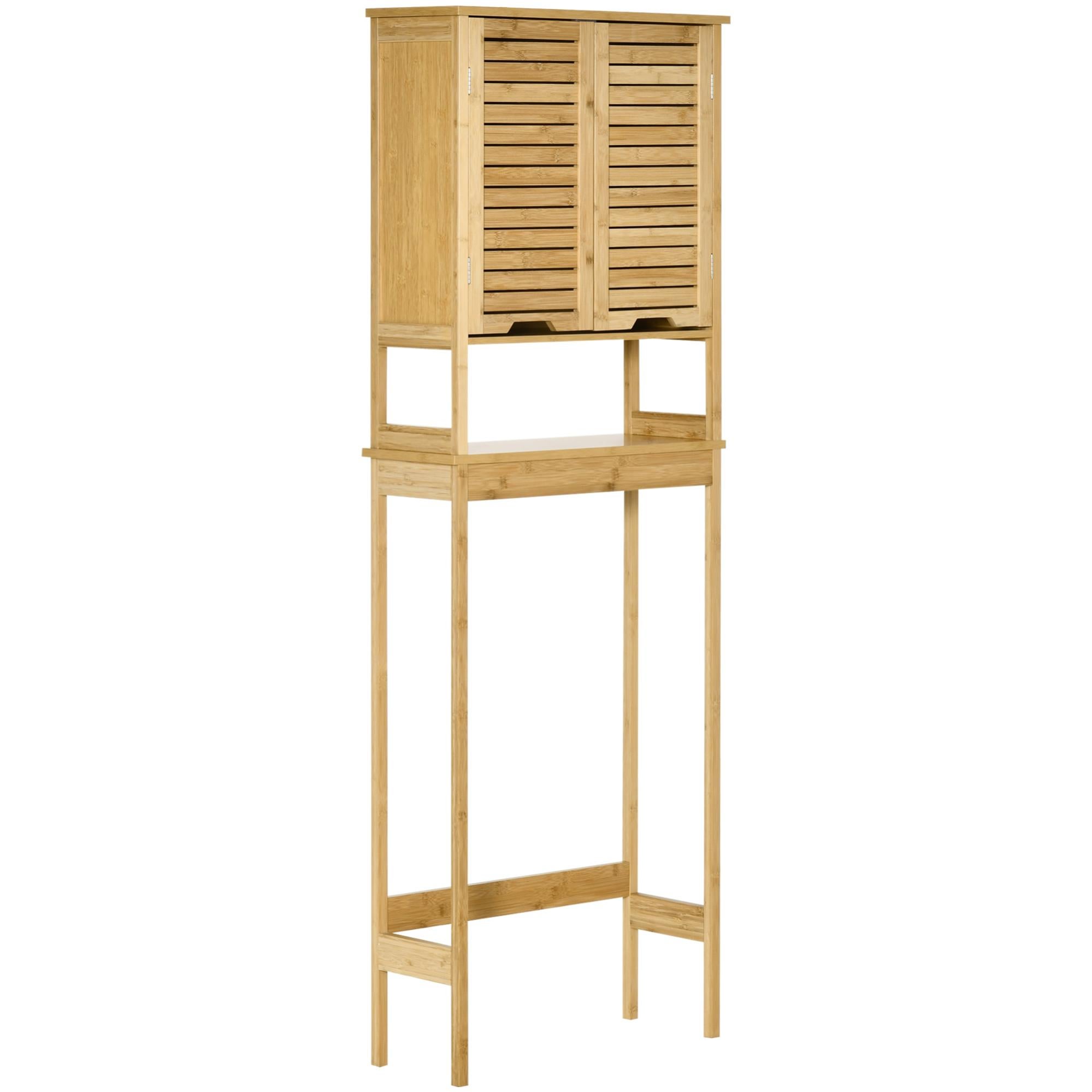 Mobiletto Basso Per Lavabo Kleankin 60x30x70 Cm - 2 Ante, Grigio Effetto Legno, Compatto Per Bagno