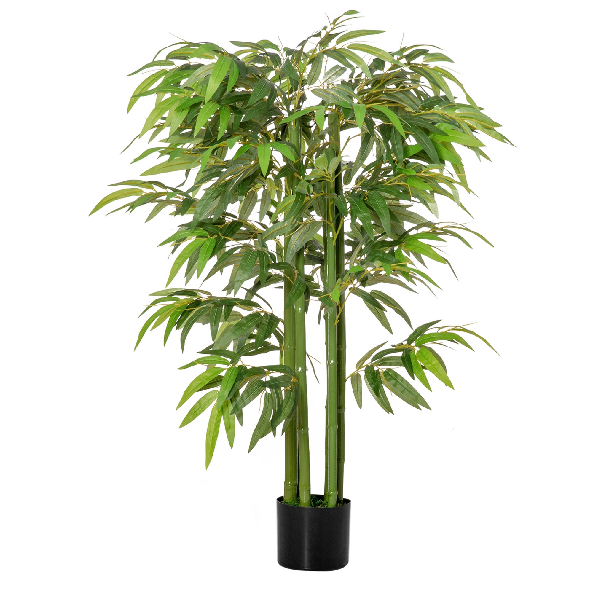 HOMCOM Pianta Finta Bambù in Vaso 140cm per Interno ed Esterno Bambù  Artificiale e Realistico con 336 Foglie