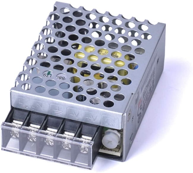 Alimentatore universale switching stabilizzato 12V DC 1,3A RS-15-12 Alimentatore universale switching stabilizzato 12V DC 1,3A RS-15-12