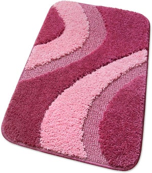 Tapis contour wc TDB. SONIA 50x45 violet en acrylique 1000 g/m²