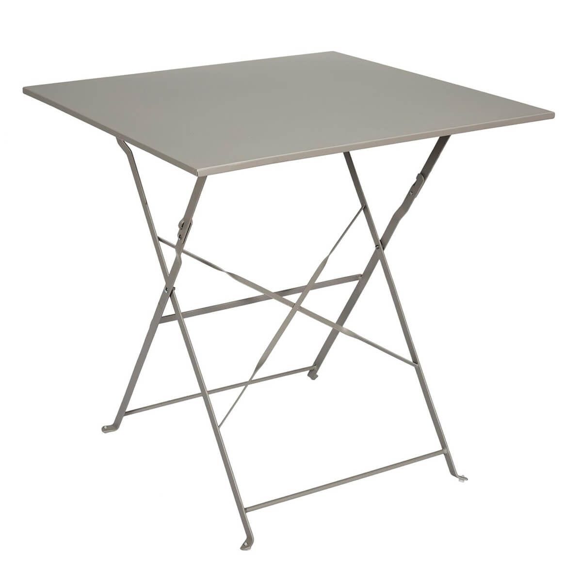 Table Pliante 180x74 cm Noire Effet Rotin SKYLANTERN