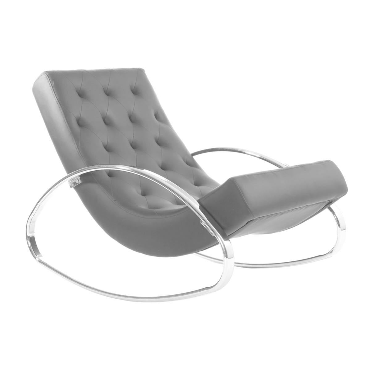 Rocking chair design noir CHESTY Leroy Merlin