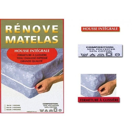 Renove Matelas Confort Imperméable 80 x 190 + 15 cm