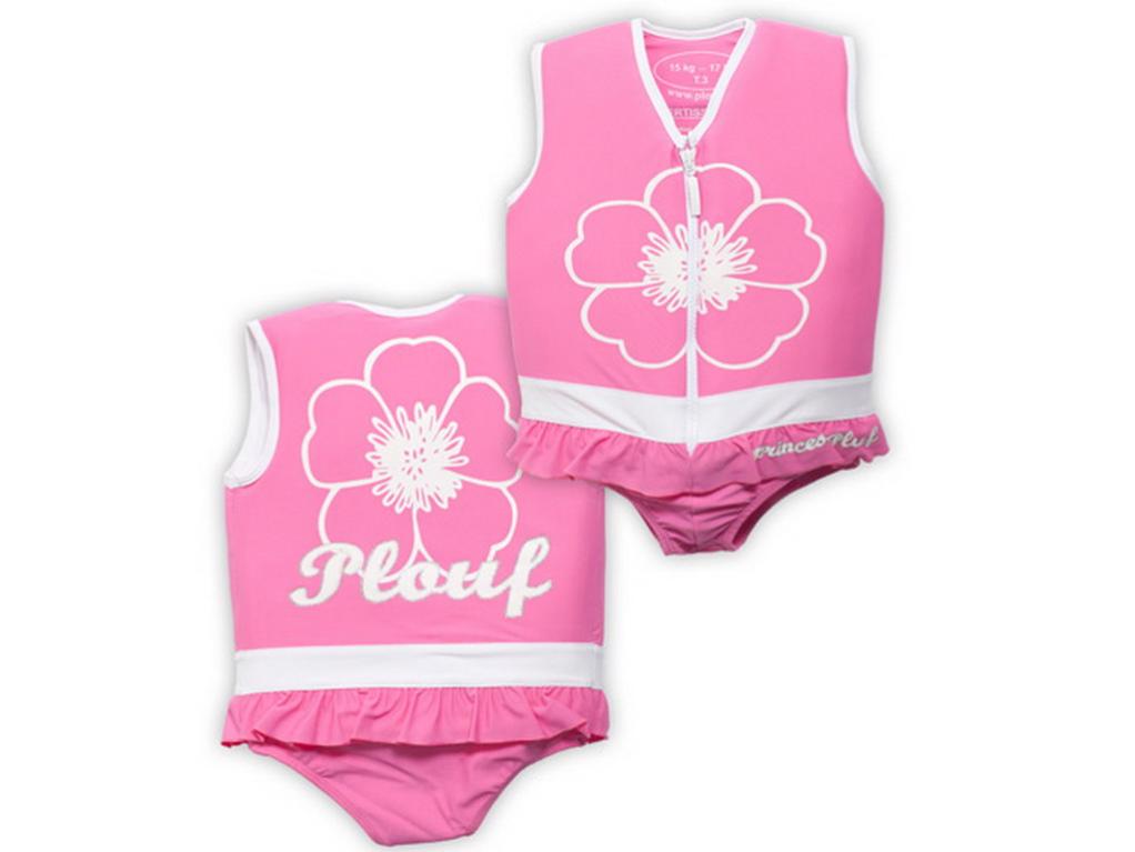 Maillot de bain flottant enfant PLOUF PRINCESSE T5 Rose de 19 à 21kg