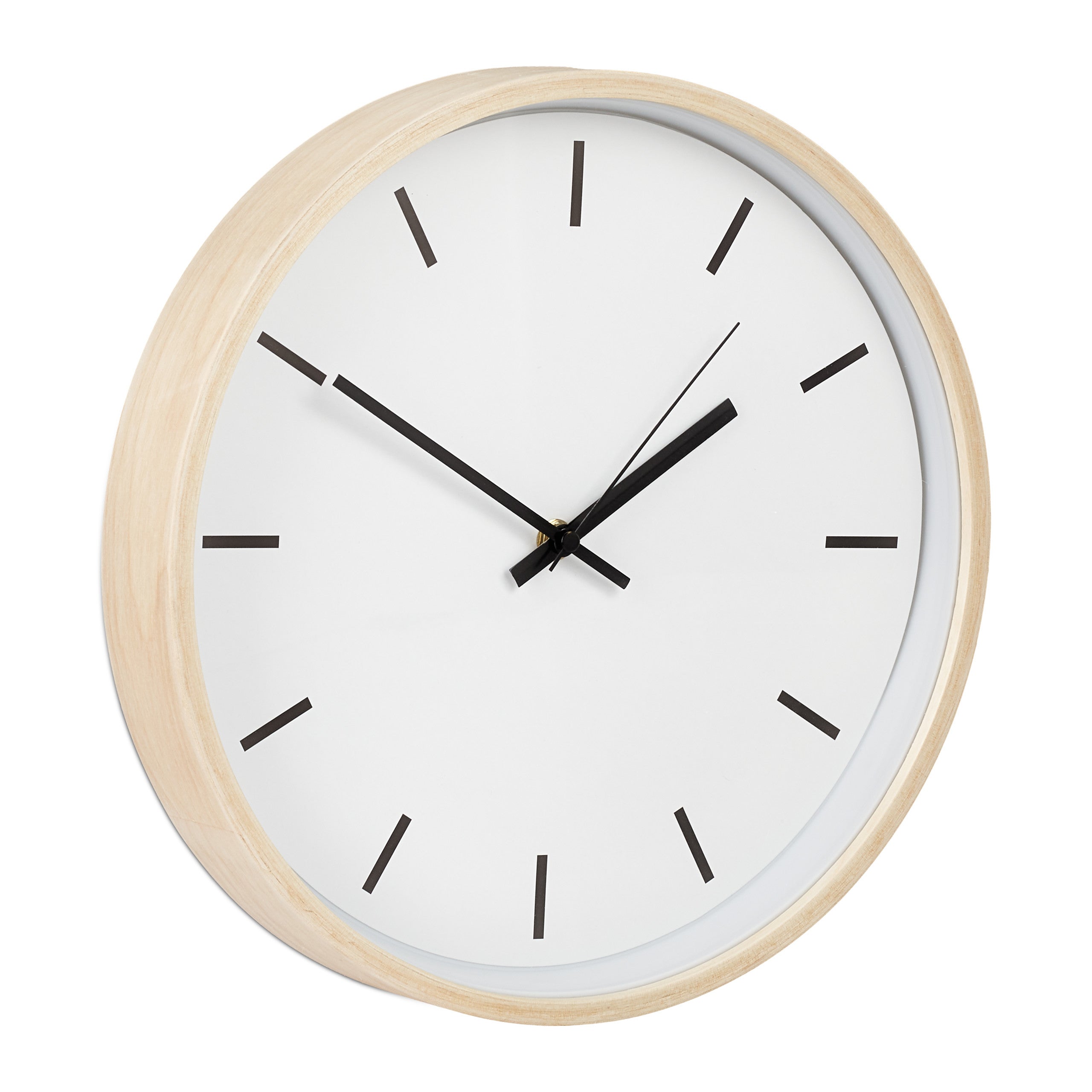 Relaxdays Horloge Murale Ronde Ø 20 cm Petite Horloge à Suspendre Design Classique à Piles Aiguilles Secondaires Blanc 