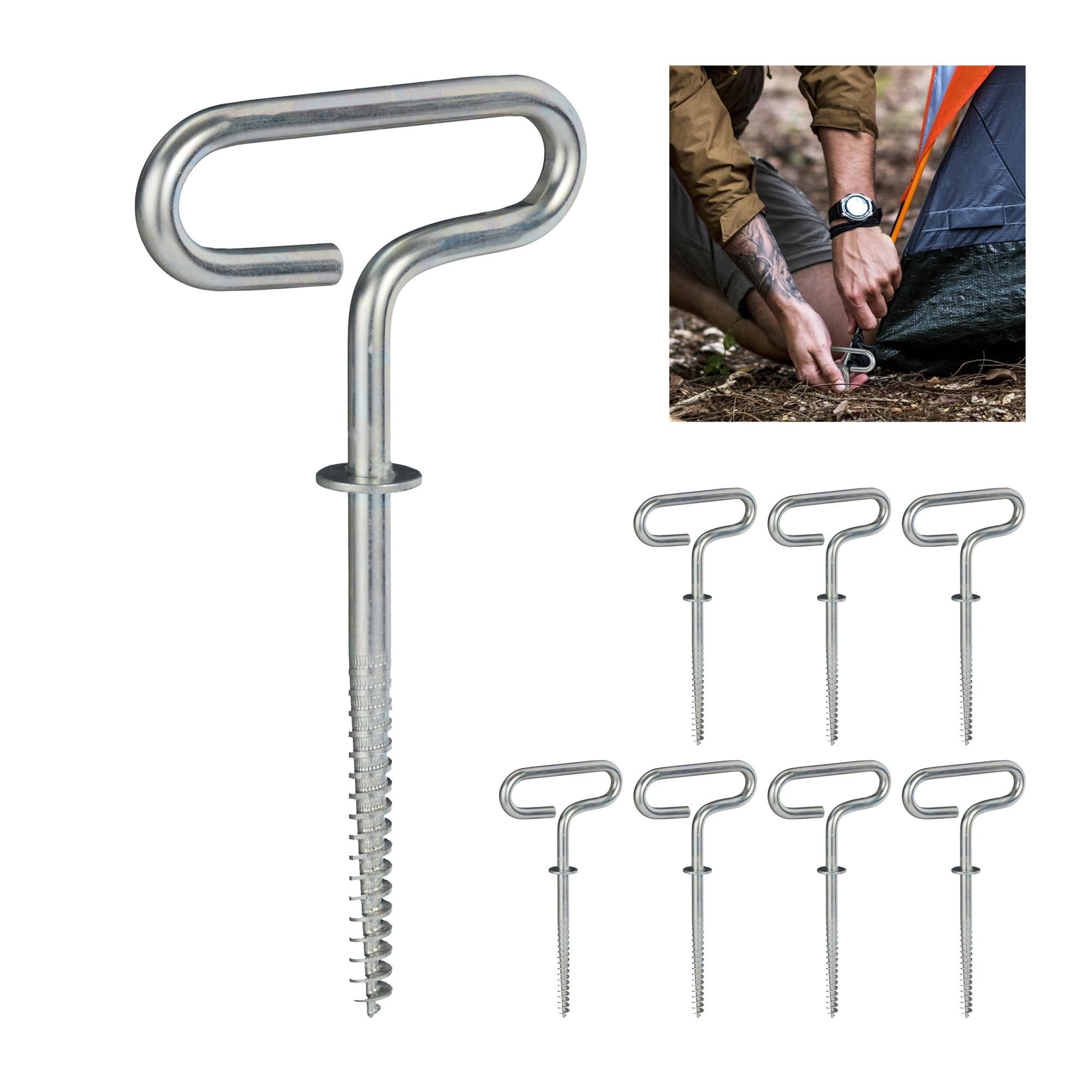 10 Picchetti Da Tenda In Acciaio Massiccio – 10,5 Cm – Resistenti E Antivento – Colore Verde