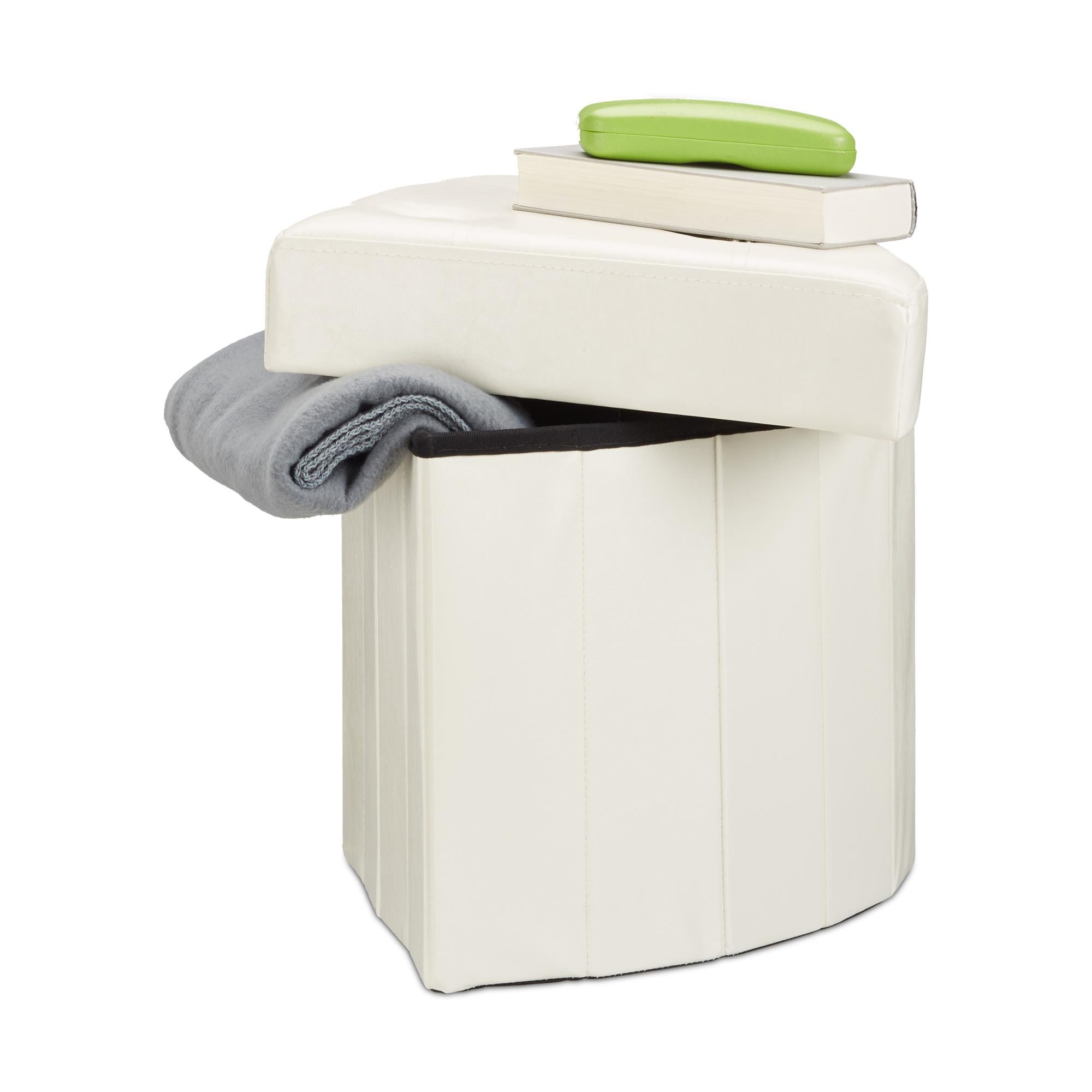 Contenitore Pieghevole Pouf Sedile Poggiapiedi In Lino Scatola Portaoggetti Per Giocattoli Camera Da Letto Sgabello Per Giocattoli Cassapanca Per - Foto 7