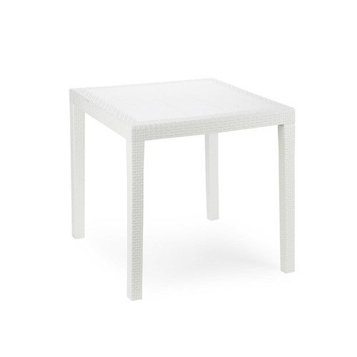 Mesa de jardín blanca 80 x 80 cm FOSSANO 