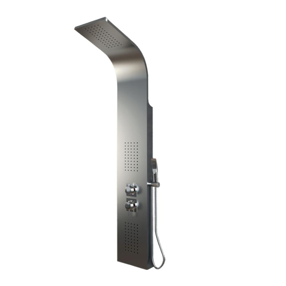 Colonna Doccia 001B 3 Funzioni Acciaio Inox 2 Bocchette Idro Lombari L20xP44xH140 