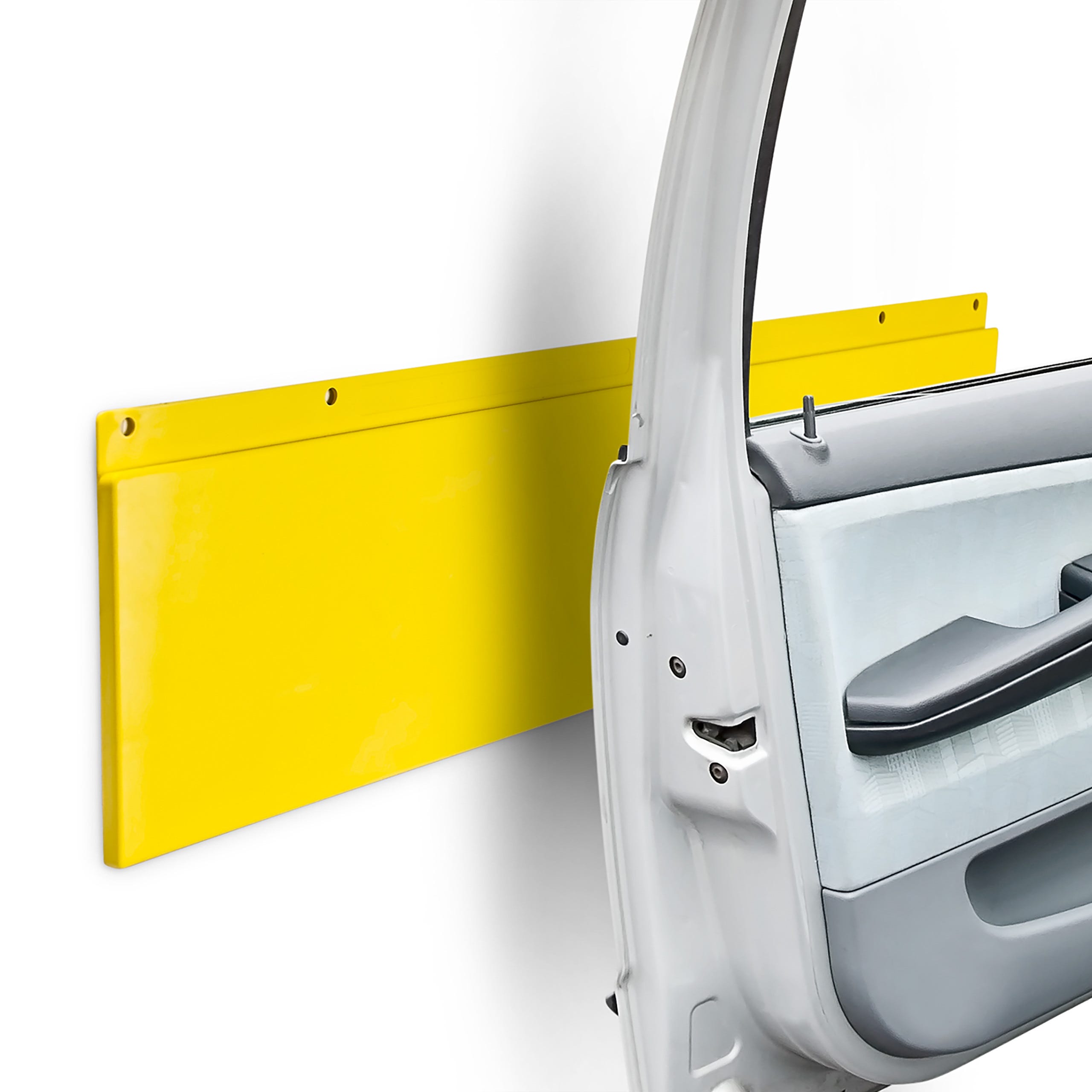 Relaxdays Protection de garage pour la portière automobile, protège-voiture  en plastique, HLP env. 64x17,5x2 cm, jaune