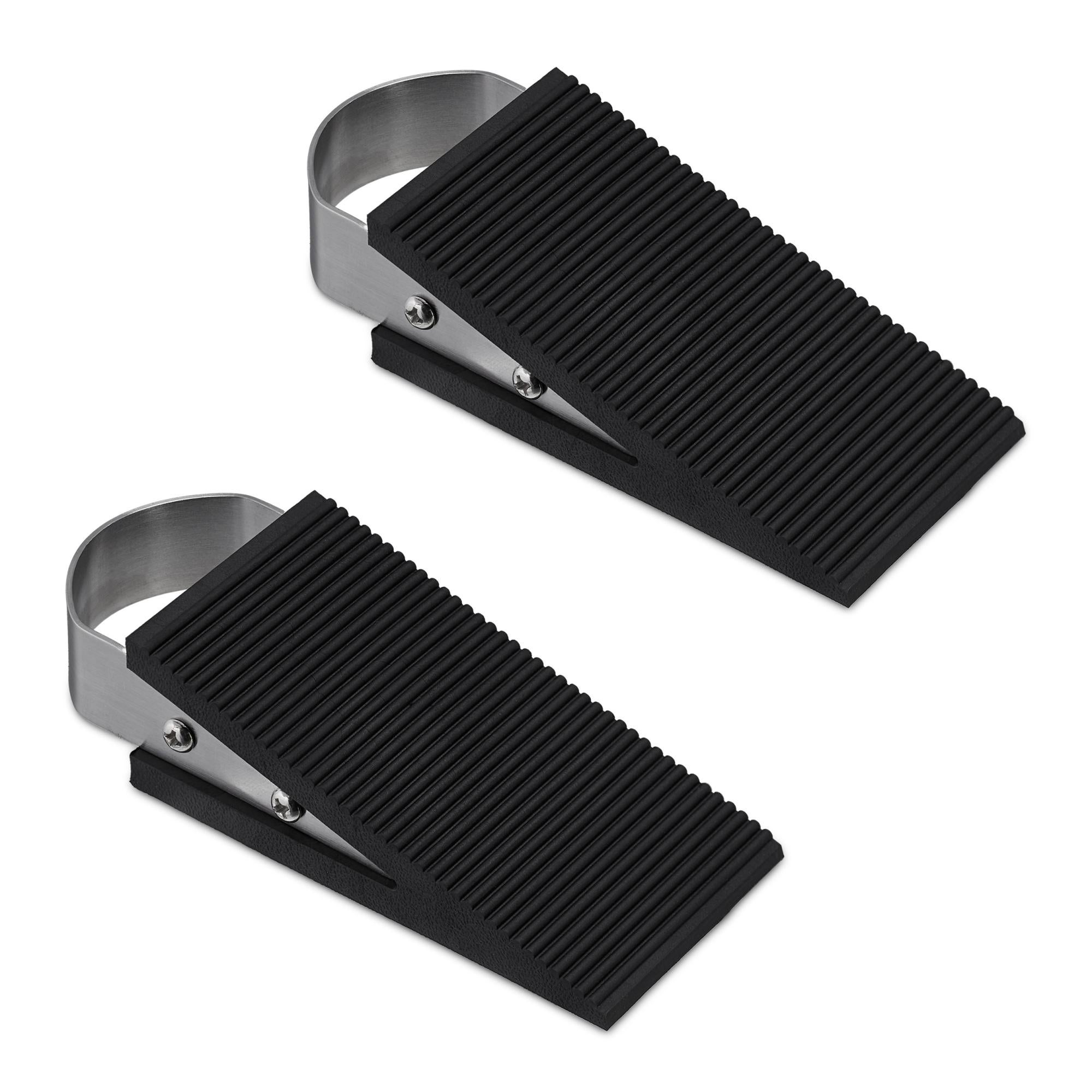 2 Fermaporta A Cuneo Con Morsetto - Fermaporta Per Pavimento - Antiscivolo Per Porte - Silenziosi E Pratici