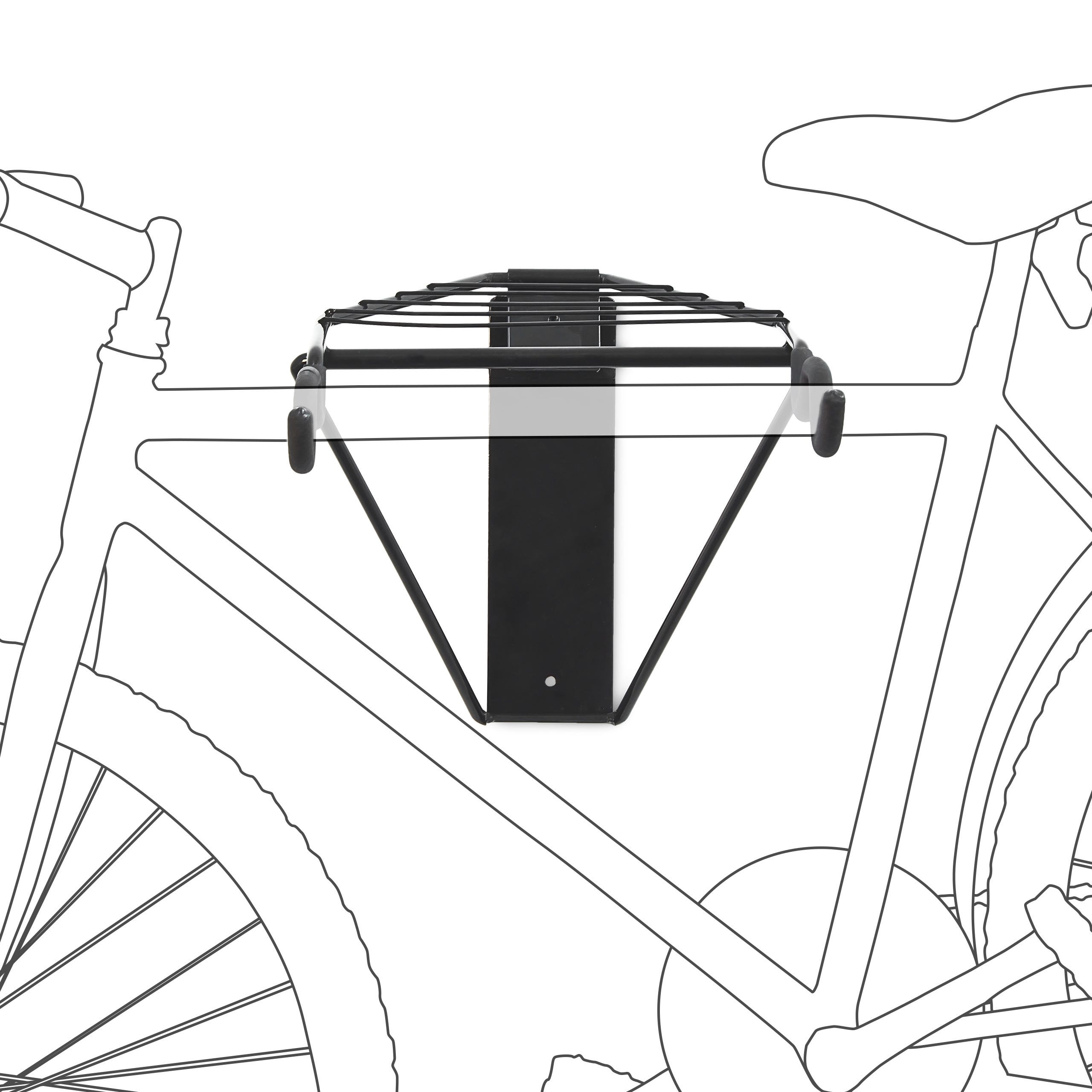 Relaxdays - porte-vélo mural pliable crochet charge à 50 kg range-vélo Garage Cave 2 vélos, Noir