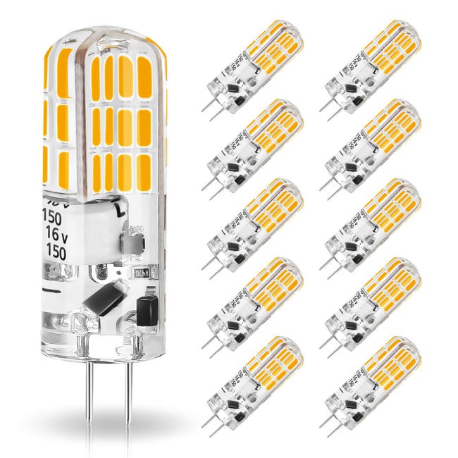 Set di 10 lampadine alogene a capsula LED G4 300 lm 3000K bianco caldo ...