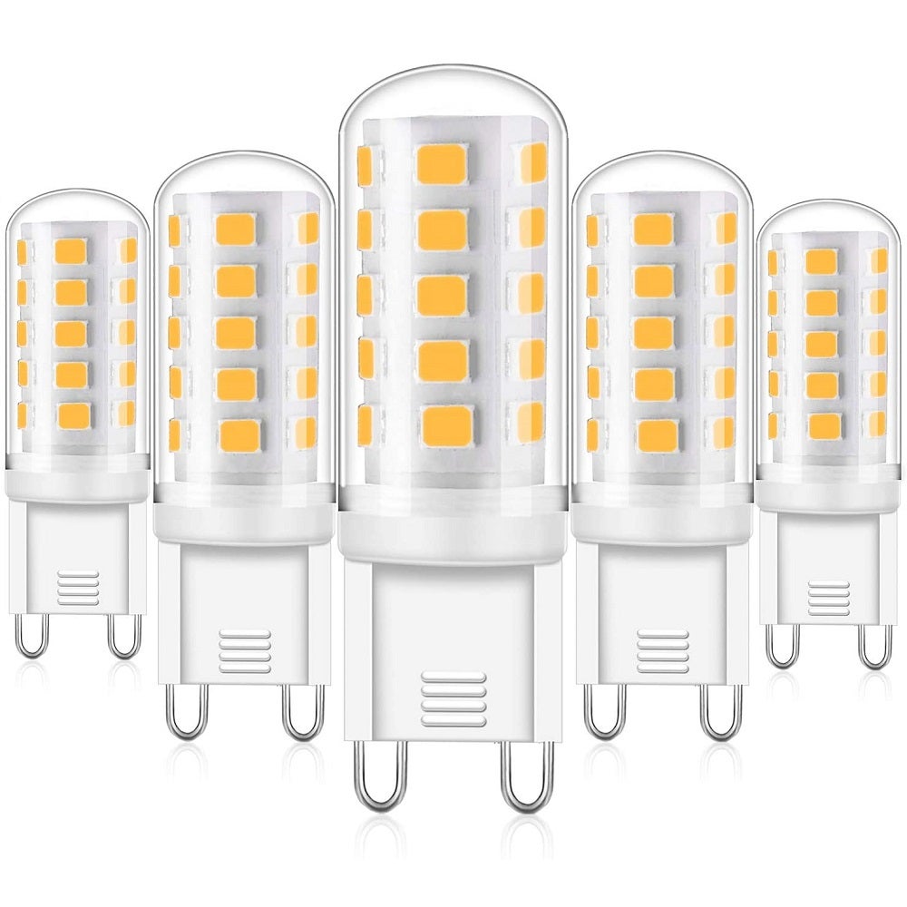 Set di 5 lampadine alogene a capsula LED G9 450 lm 3000K bianco caldo