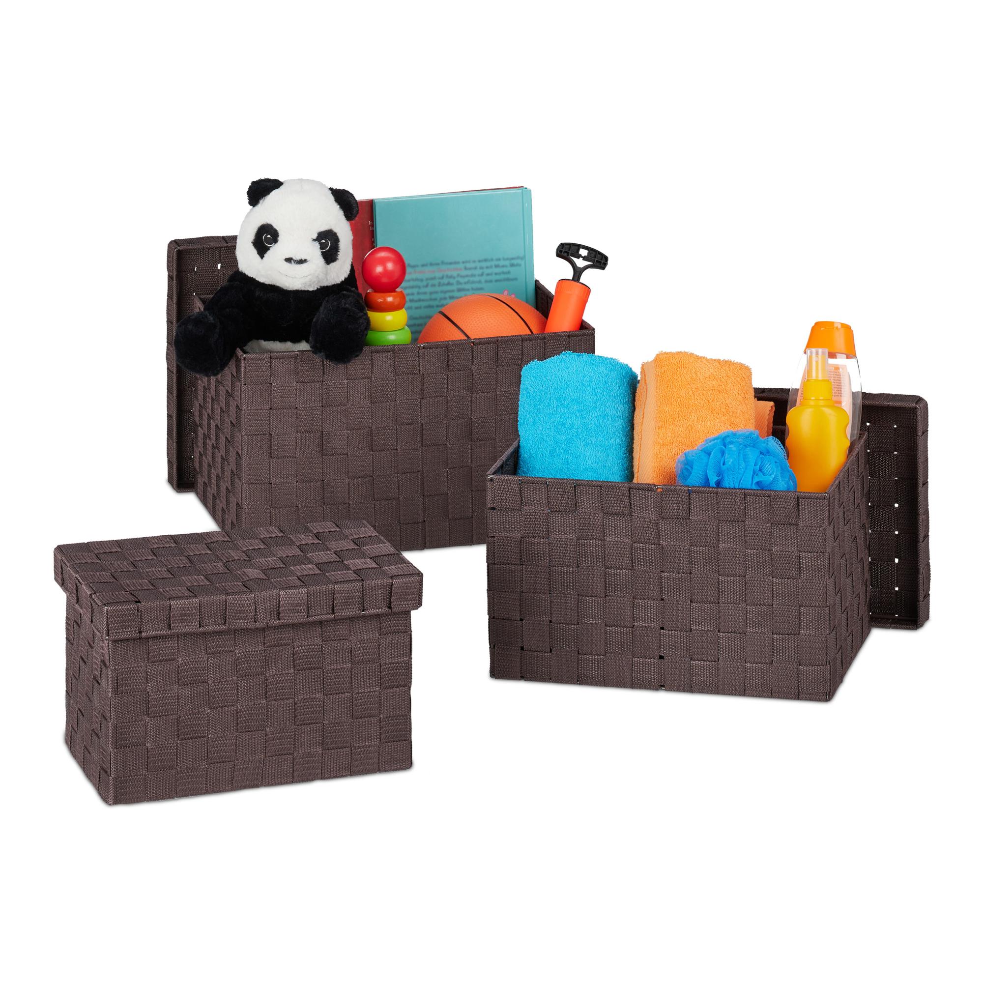 Relaxdays Set 4 Scatole Organizer Portaoggetti In Plastica - 7x24x34 Cm, Bianche, Con Etichette, Per Bagno, Cucina, Frigorifero, Armadi