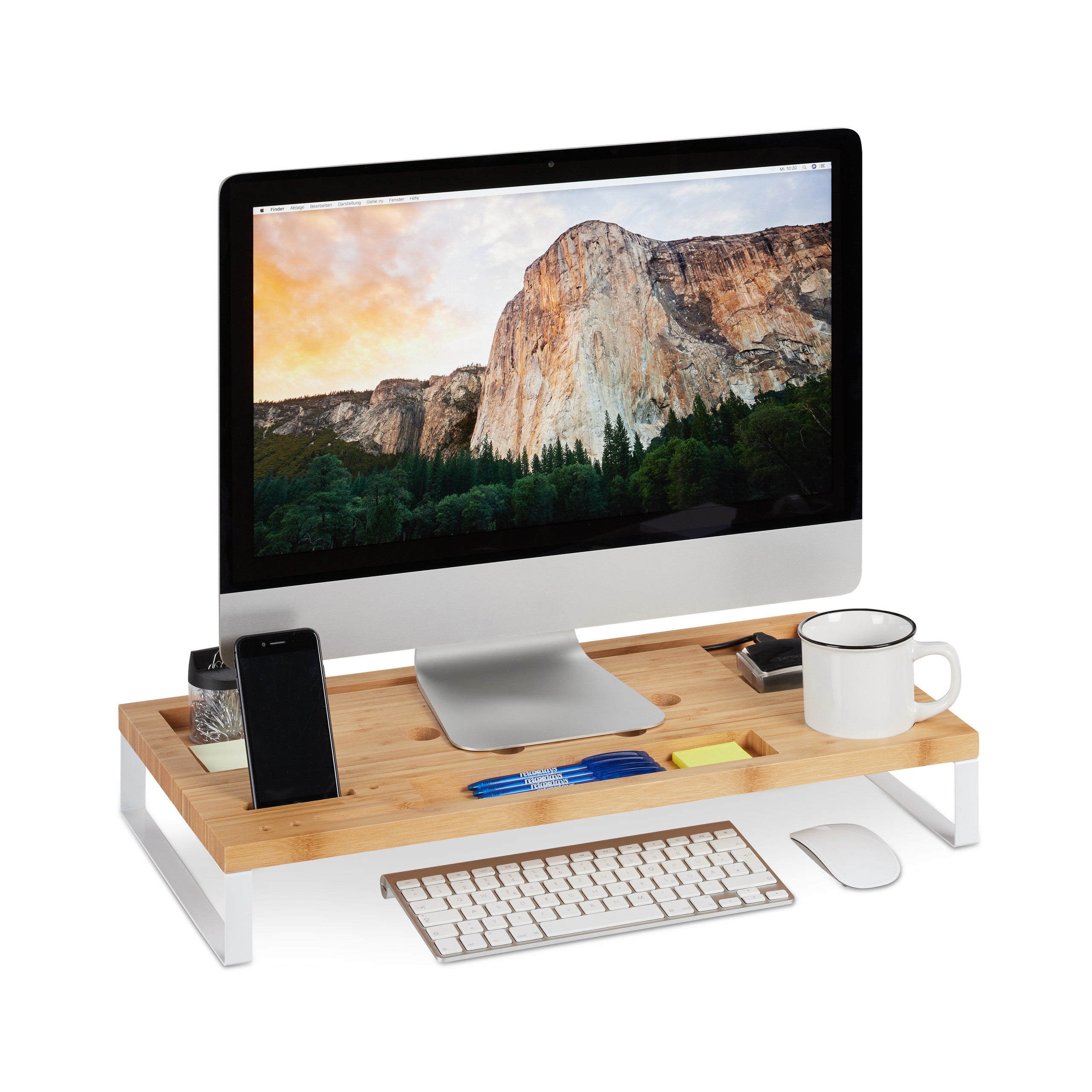 tablet Supporto per laptop porta documenti INEXTERIOR Supporto da scrivania Rialzo da scrivania in legno 