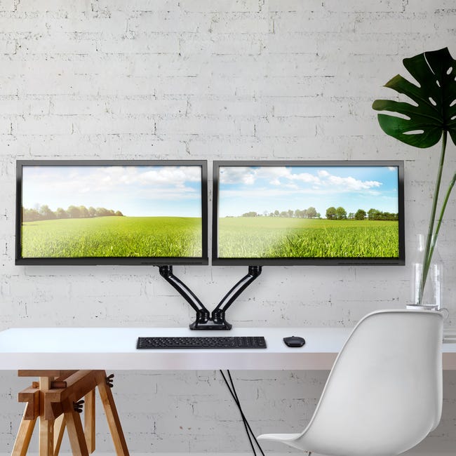 Relaxdays Supporto Monitor, Alzatina per TV, Standing Computer Desk, Rialzo  Scrivania, Regolabile, 70x24 cm, trasparente