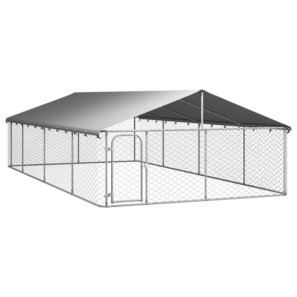 VidaXL Gabbia per Cani da Esterno con Tetto 600x300x150 cm