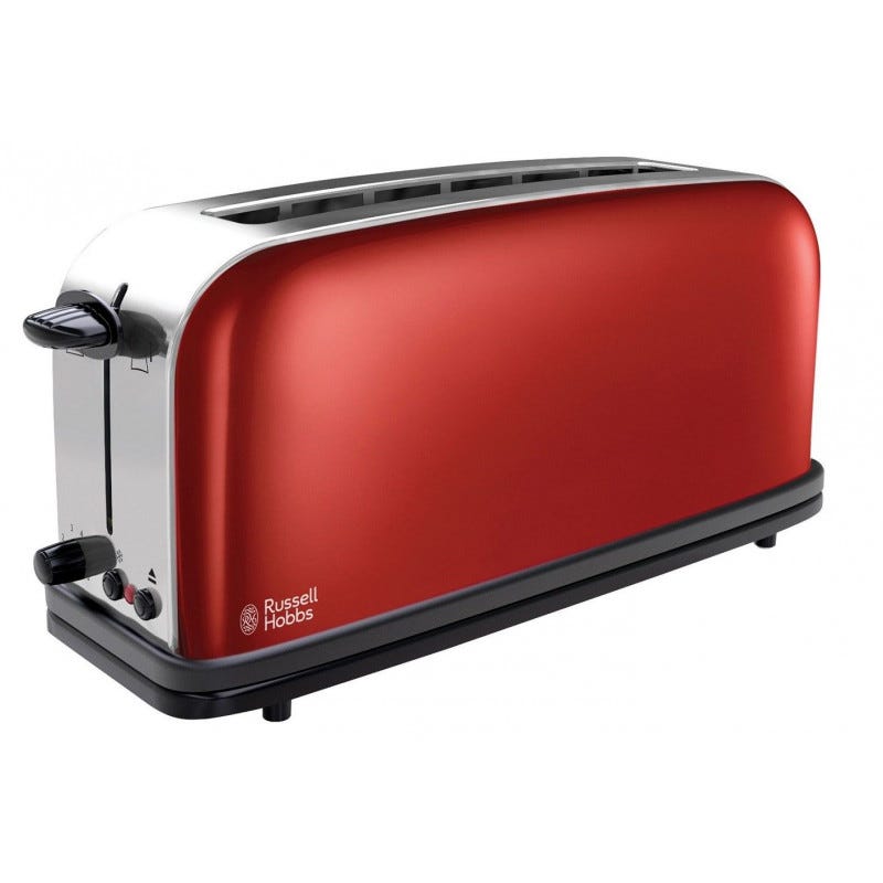 Russell Hobbs Tostapane a Fessura Lunga Colours Plus Rosso 1000 W