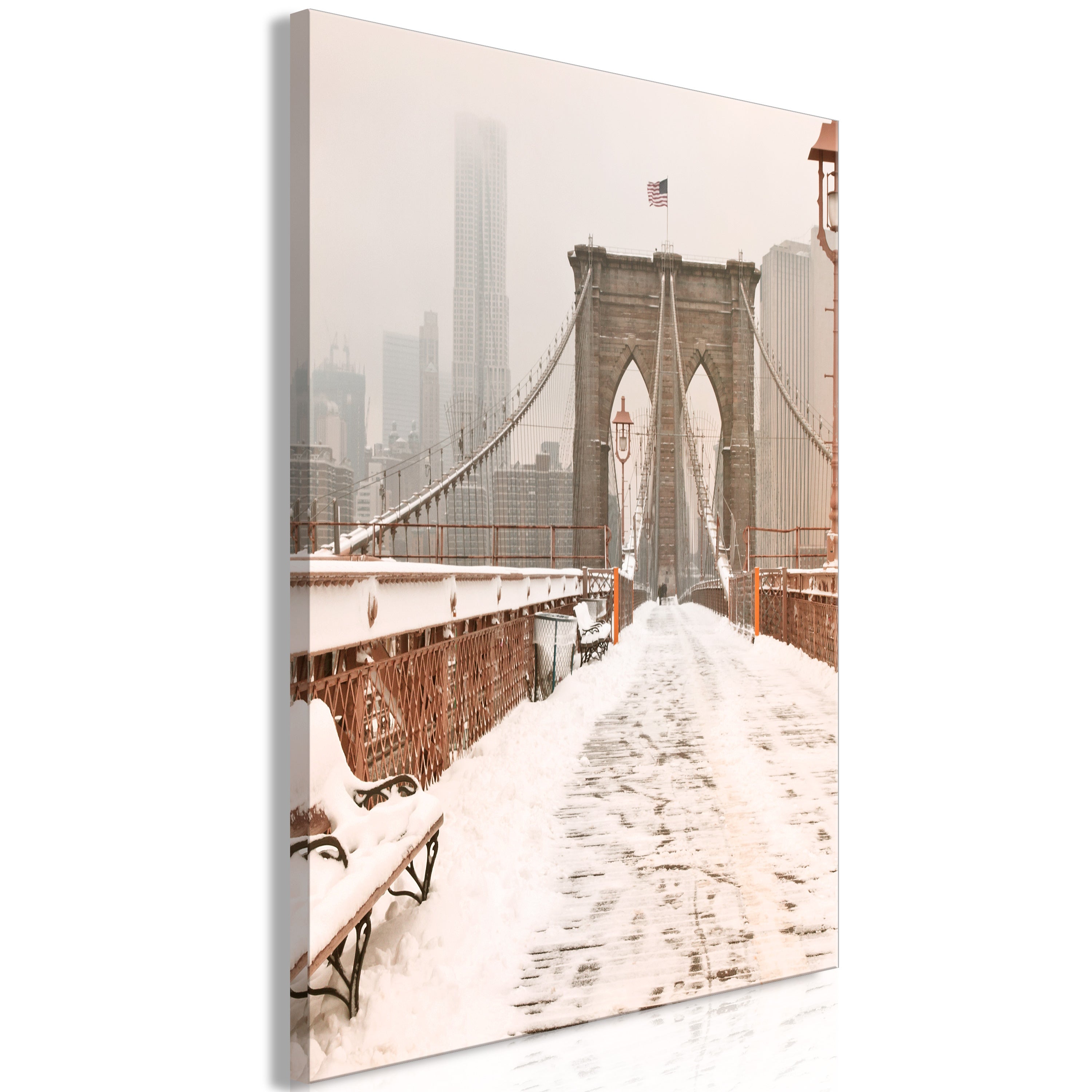 Quadro - Brooklyn Bridge In Sepia (1 Part) Vertical 40x60 Cm | Leroy Merlin