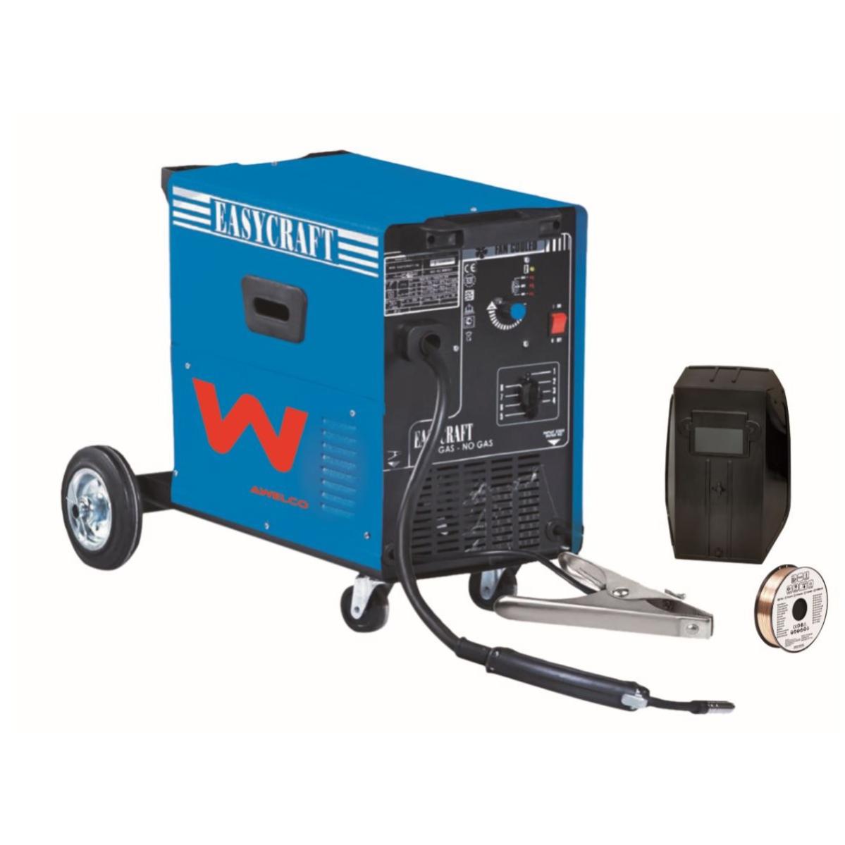 Poste à Souder MIG Gaz / Sans GAZ 145 Ampères Ventilé EASYKRAFT 150 AWELCO Sur roues Leroy Merlin