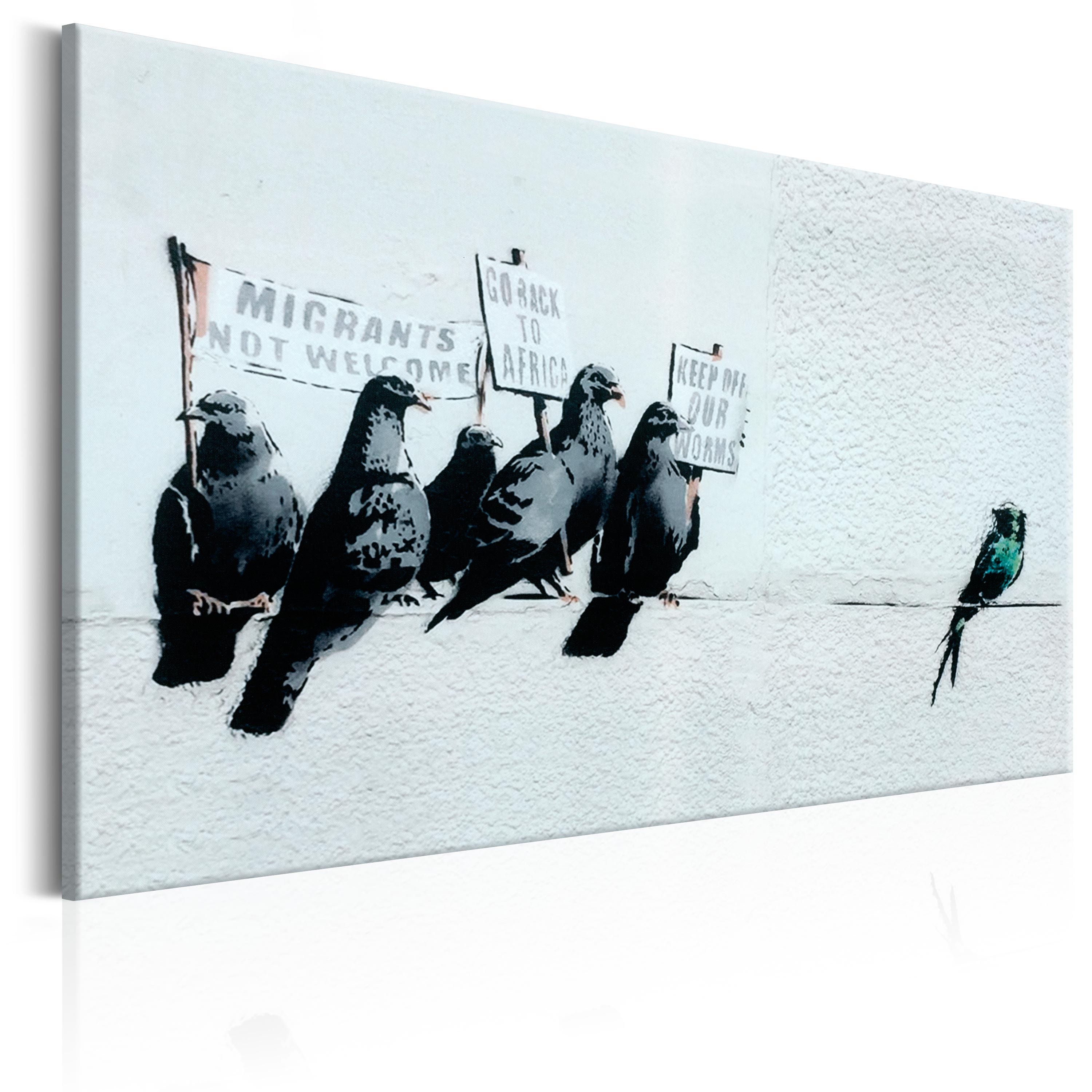 Quadro - Protesting Birds by Banksy 120x80 cm