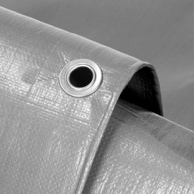 Bâche de protection grise ultra résistante - 200 g/m² - 3 x 5 mètres