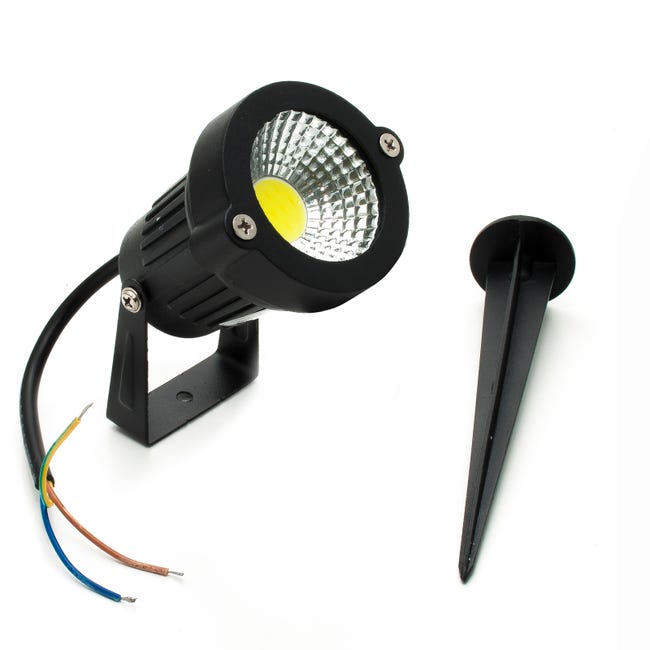 Spots extérieurs avec piquet X6 - pour Ampoule LED GU10 - Câble 1m50 - éclairage de jardin à piquer - orientable - étanche IP65