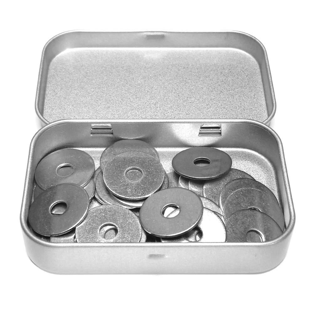 Rondelles plates Lu acier zingué blanc. pour vis diamètre 8 mm. sachet