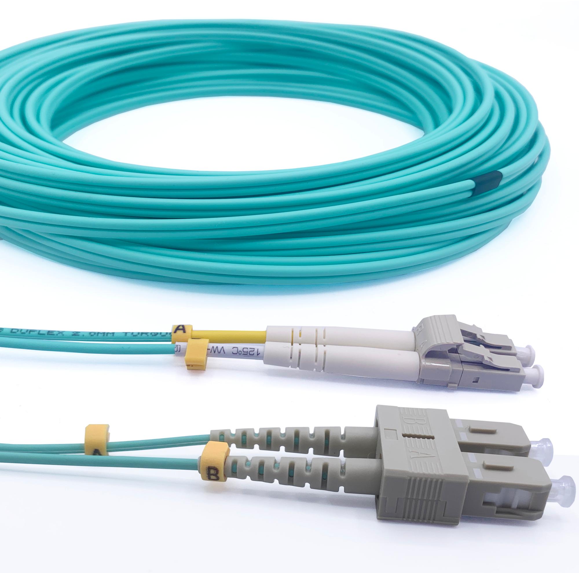 Elfcam® - Cable a Fibre Optique OM3 SC/UPC a LC/UPC Multimode Duplex 50 ...