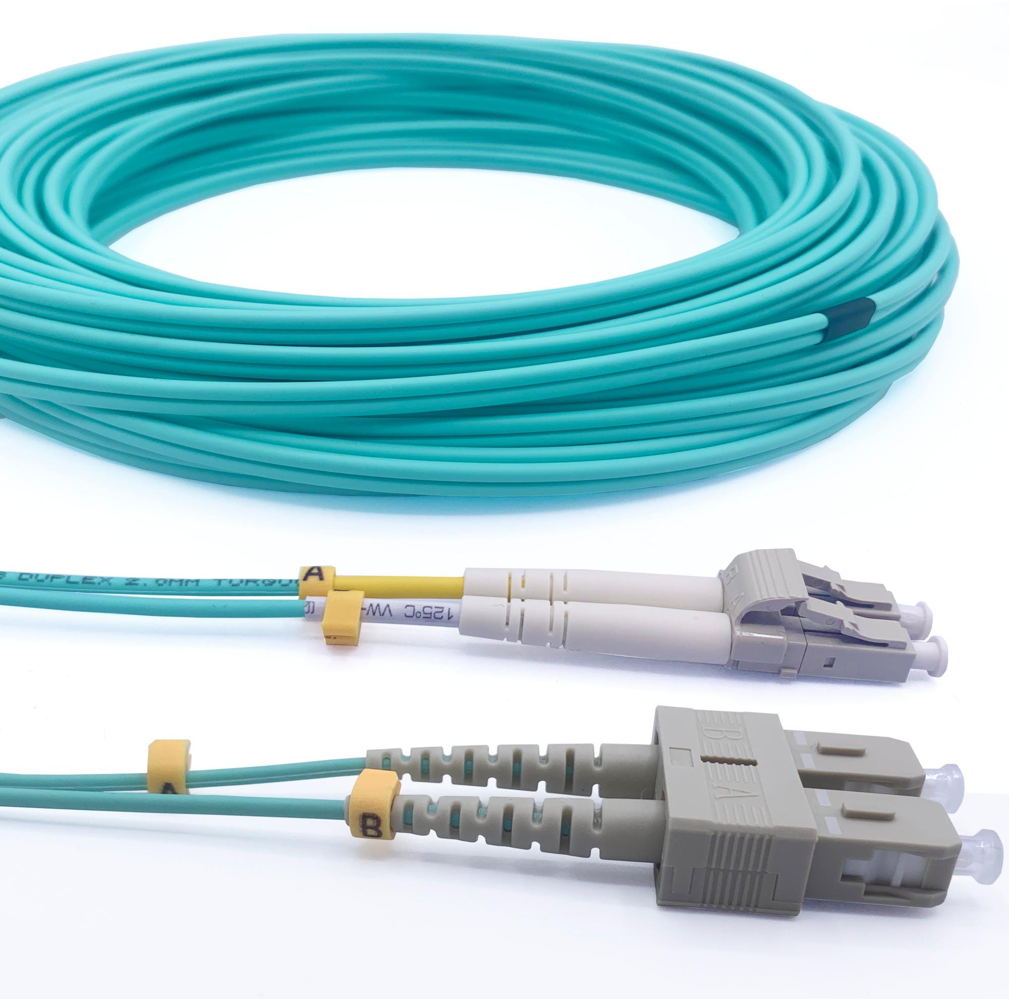 Elfcam® - Cable a Fibre Optique OM3 SC/UPC a LC/UPC Multimode Duplex 50 ...