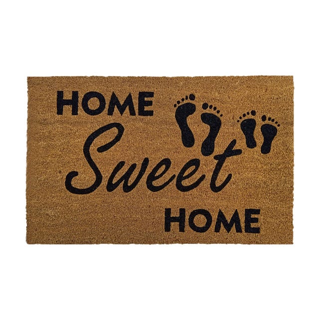 ring extreem Postbode Kokosmat 'Home Sweet Home' - 40x60 cm | Leroy Merlin