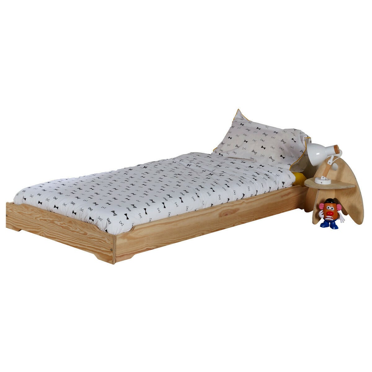 Lit enfant 90x190 SCOTT : lit en bois Montessori empilable